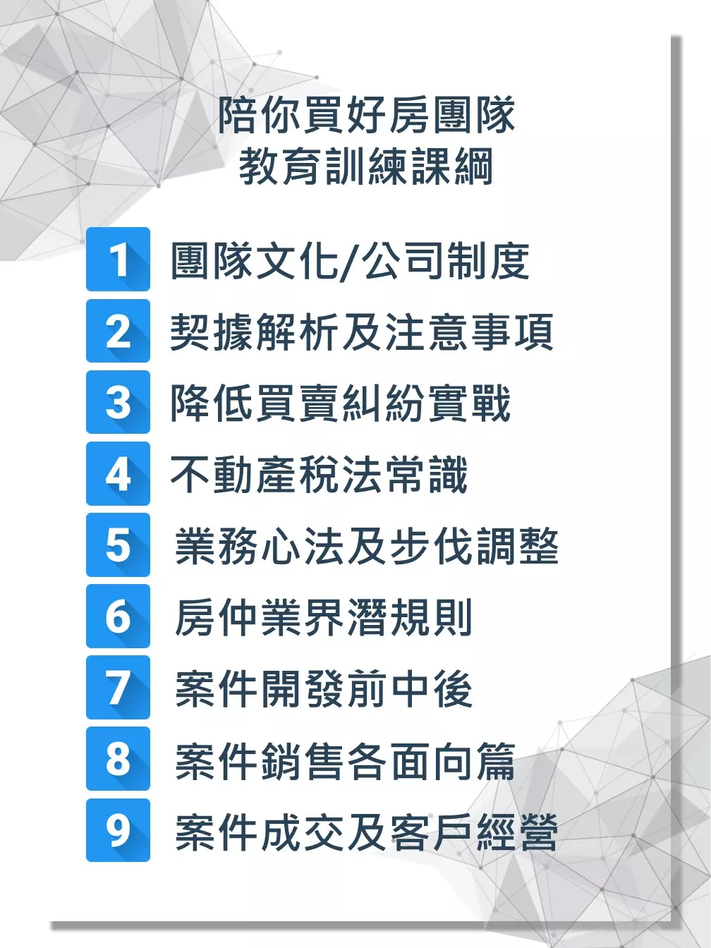 陪你買好房團隊教育訓練課綱_周小白｜陪你買好房